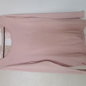 Pretty pink and lace sweater